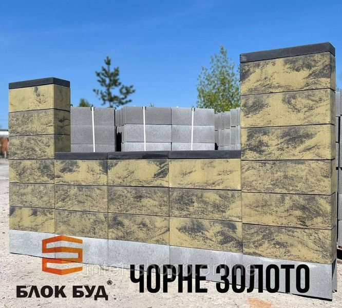 Блок на паркан модульний ранчо / Loft / 190x190x500, Колір: МОРІОН 11111435 фото